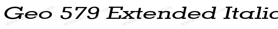 Geo 579 Extended Italic字体转换